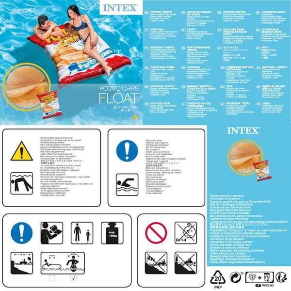 INTEX Uimapatja Potato Chips 178x140 cm 58776EU