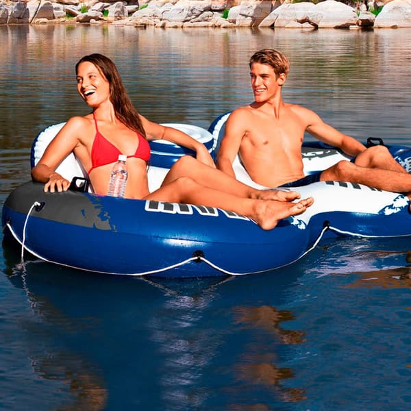 Intex River Run 2 Double Wheel With Cooler Hvid,Blå,Sort 243 x 157 cm