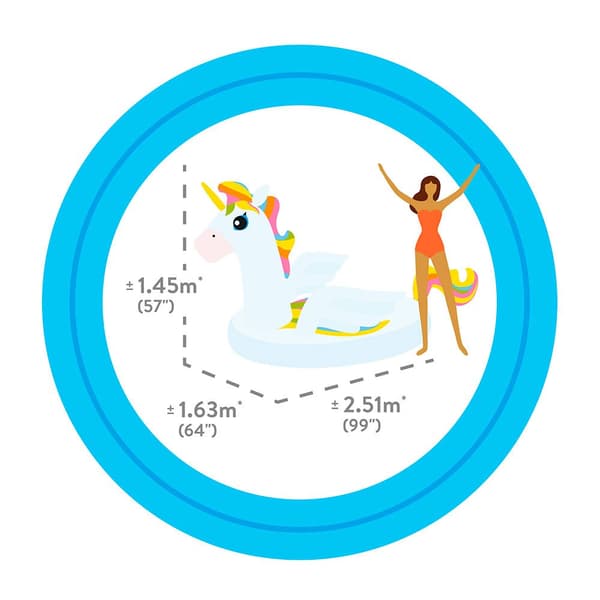 Intex Mega Unicorn Valkoinen 163 x 251 x 145 cm