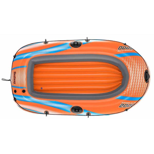 Bestway Gummibåd Med Pagajer Og Oppustelig Pumpe 196x106 Cm Orange