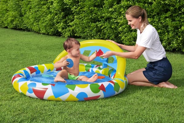 BESTWAY Splash & Learn Kiddie Pool, 1.20m x 1.17m x 46cm, 52378