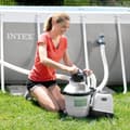 Pikkukuva 4 / 5: Intex Käsittelylaitoksen Hiekkasuodatin. Jossa Suolaliuosta Kloorattu Krystal Clear Qx2600 56800 L 11g/h Hopeinen