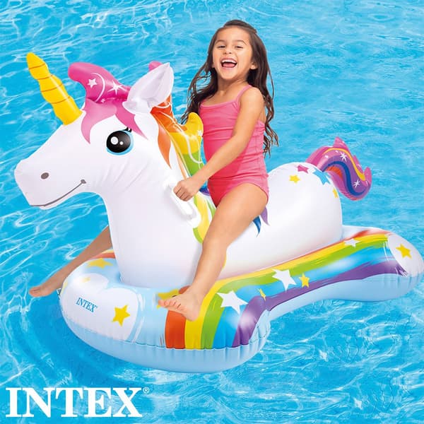 Intex Enhjørning 163x86 Cm Hvid 163 x 86 cm