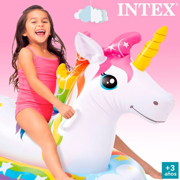 Intex Enhjørning 163x86 Cm Hvid 163 x 86 cm