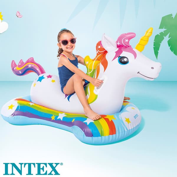 Intex Enhjørning 163x86 Cm Hvid 163 x 86 cm