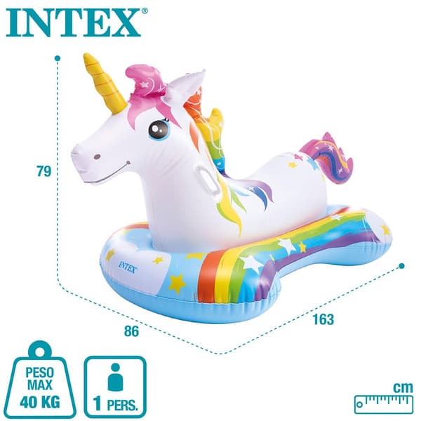 Intex Enhjørning 163x86 Cm Hvid 163 x 86 cm