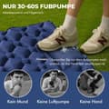 Miniatyrbillede 6 af 8: INF Dobbelt udendørs fodpumpe oppustelig madras med pude Grøn