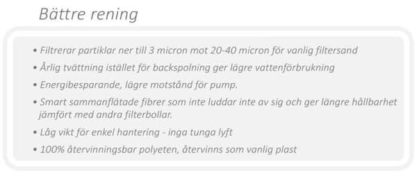 Rio FiberTECH filterbollar 700g motsv. 25kg sand