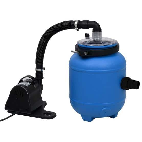 Poolfilterpump Svart Och Blå 4 M³/Tim