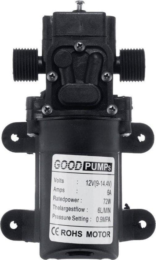 Vattenpump | Membranpump | Elektrisk | Reflux Switch | 6l/min | Pump | För vatten och vätskor Spak