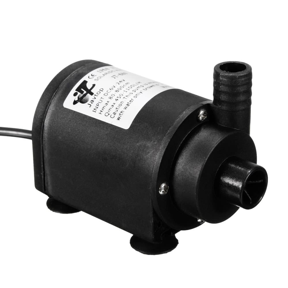 Solvattenpump dammpump cirkulationspump dränkbar pump DC 6V-24V 7M 1100L/H