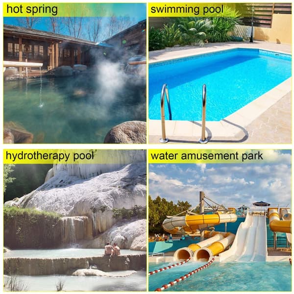 1 HP/750W 16m huvudlyft 19200L/timme poolpump med 50mm inlopp/utlopp, avtagbar filterkorg, säkerhetsskydd, tyst drift