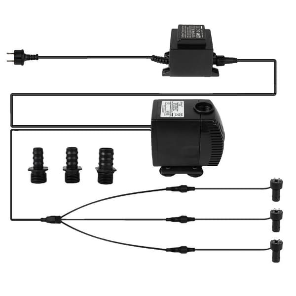 Nedsænkelig Vandpumpe, 1500 L/H Udgivelse, 3 LED Ringlys,Pumpe tilføj LED-ring