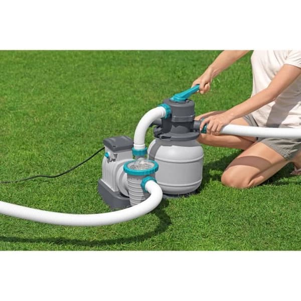 Sandfilter / filtreringspump för simbassänger upp till 42 m3 - Bestway - 6 056 L/h - Med förfilter