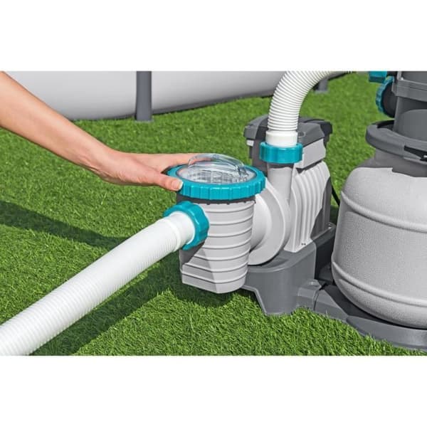 Sandfilter / filtreringspump för simbassänger upp till 42 m3 - Bestway - 6 056 L/h - Med förfilter