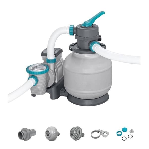 Sandfilter / filtreringspump för simbassänger upp till 54 m3 - Bestway - 8 327 L/h - Med förfilter