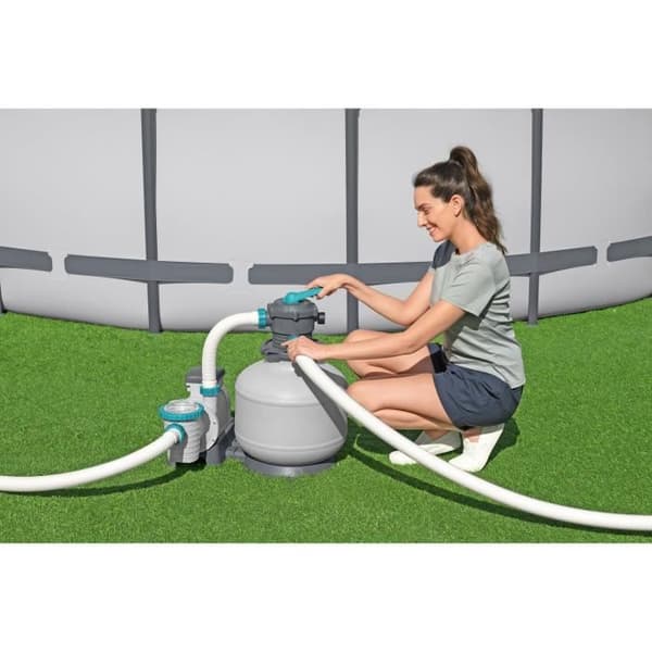 Sandfilter / filtreringspump för simbassänger upp till 66 m3 - Bestway - 11 355 L/h - Med förfilter