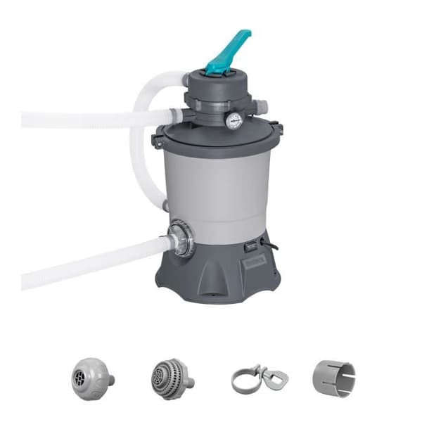 Sandfilter / filtreringspump för simbassänger upp till 18 m3 - Bestway - 3 596 L/h - Med förfilter