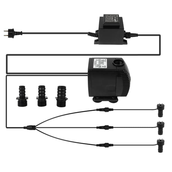 Nedsænkelig Vandpumpe, 1500 L/H Udgivelse, 3 LED Ringlys,Pumpe tilføj LED-ring