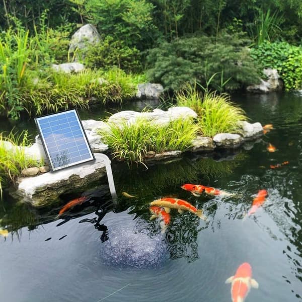 Lollanda Solenergi syrepump till akvarium – Pool- och damm-luftare, utomhus fiskdamm, vattenodling och akvarium luftpump