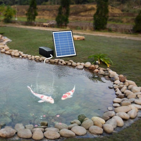 Lollanda Solenergi syrepump till akvarium – Pool- och damm-luftare, utomhus fiskdamm, vattenodling och akvarium luftpump