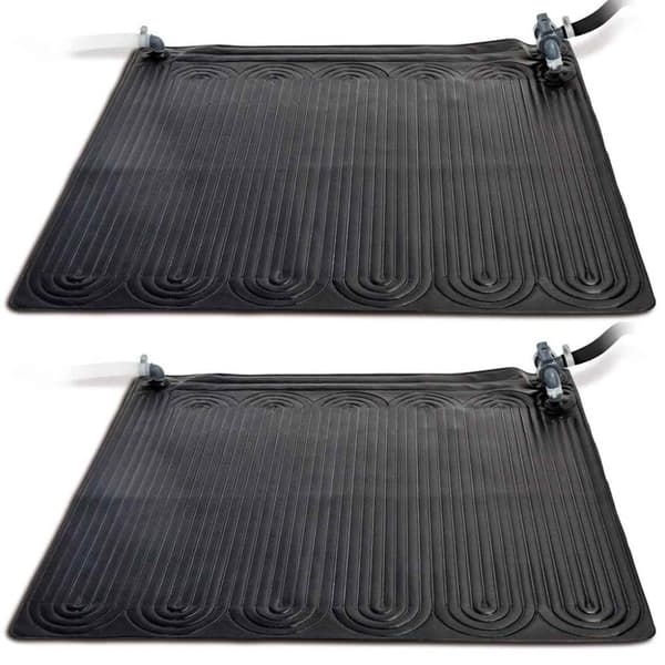 INTEX Solvärmemattor PVC 1,2x1,2 m svart 2 st 28685