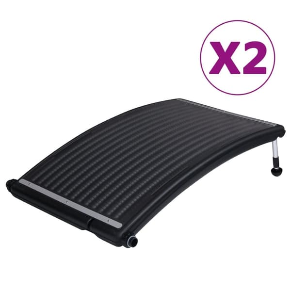 vidaXL solvarmere til pool 2 stk. 110x65 cm buet