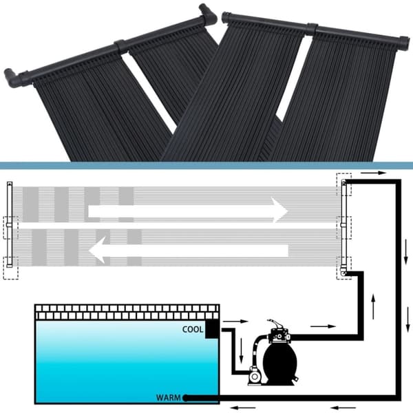 vidaXL soldrevne varmepaneler 6 stk. 80x310 cm