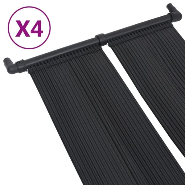 vidaXL soldrevne varmepaneler til pool 4 stk. 80x310 cm