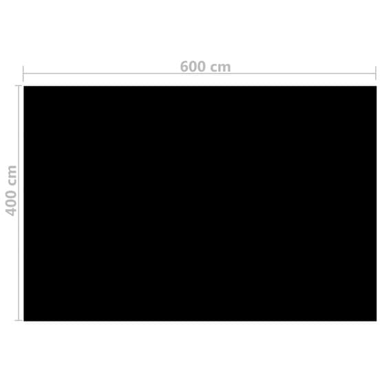 Värmeduk Pool Pe Rektangulär 6 X 4 M Svart
