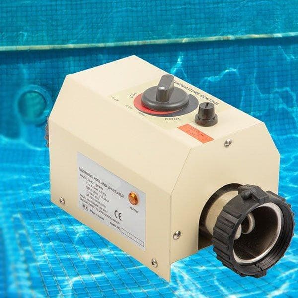 48mm gränssnitt mini säker elektrisk poolvärmare, intelligent temperaturkontroll