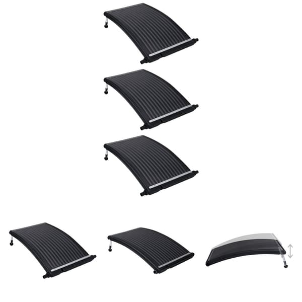 The Living Store Välvd solpanel för pool 3 st 110x65 cm -  Poolvärmare