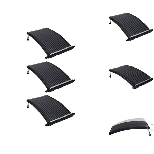 Poolvärmare - Living Välvd solpanel för pool 3 st 110x65 cm