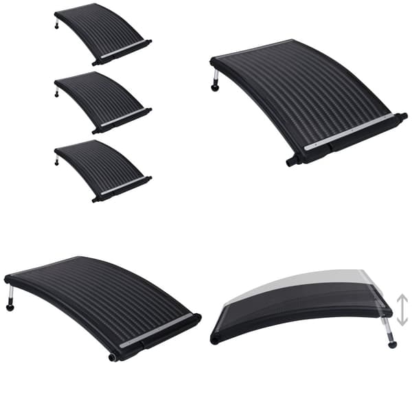 Välvd solpanel för pool 3 st 110x65 cm - Solpanel För Pool - Solvärmare För Pool - Home & Living