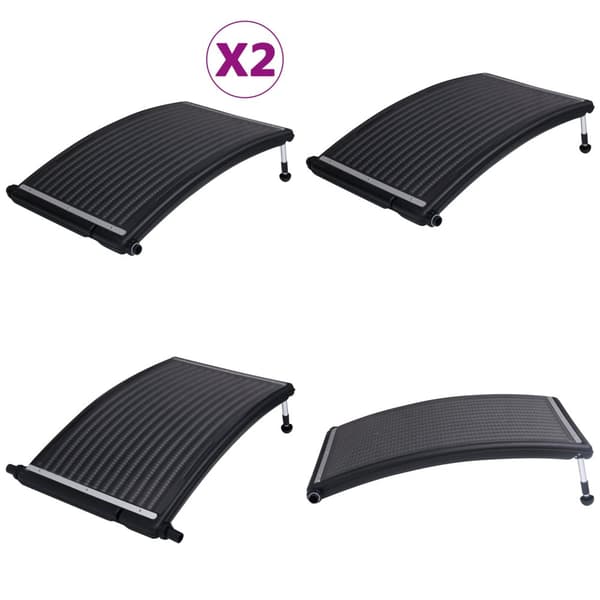 Kaareva uima-altaan aurinkoenergiapaneeli 2 kpl 110x65 cm - Uima-altaan Aurinkoenergiapaneeli - Uima-altaiden Aurinkoenergiapaneelit - Home & Living