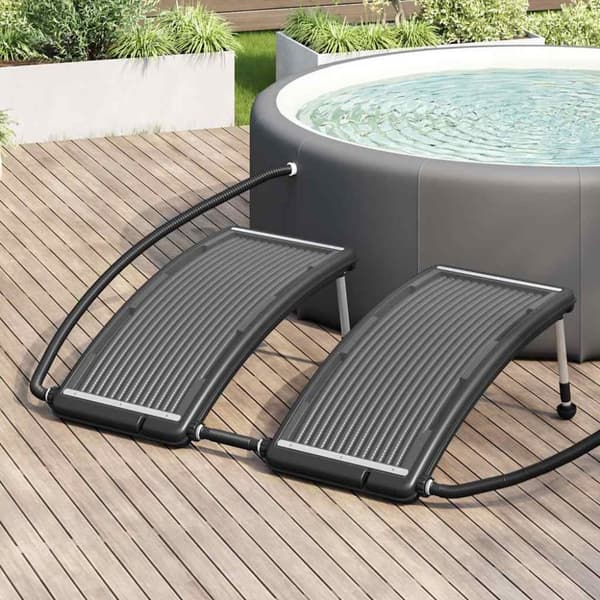 Rundad solpanel för pool 2 st 110x65 cm