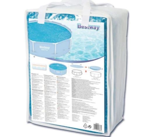 Bestway 12 jalan aurinkokansi - Sininen UV-stabiloitu PE-uima-altaan kansi lämmitykseen ja suojaukseen