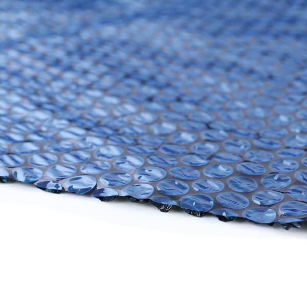 RAMROXX UV-beständig solpooltäcke 550x275cm - Svart/Blått, Värm upp poolen med 4-8°C