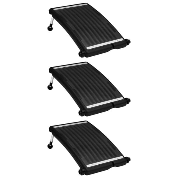 Välvd solpanel för pool 3 st 72,5x46 cm