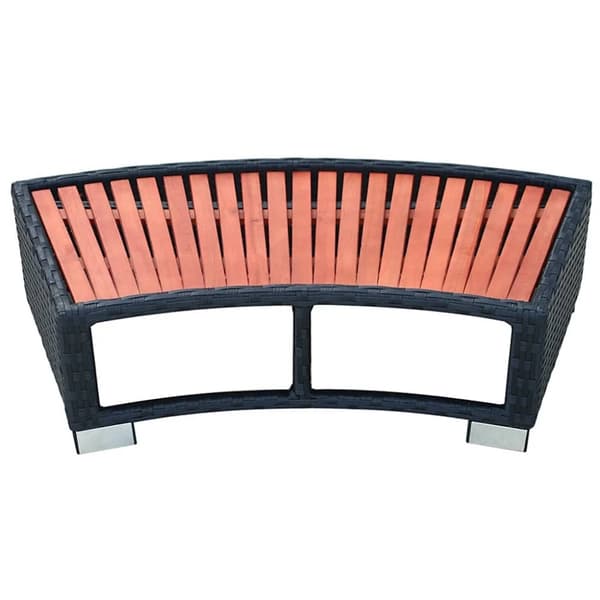 vidaXL Porealtaan porras polyrottinki 92x45x25 cm musta
