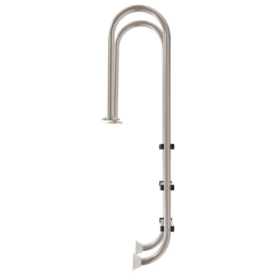 Poolstege Rak 3 Steg Rostfritt Stål 120 Cm