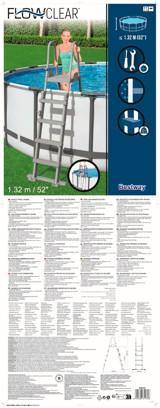 Bestway Pool Stege 132 cm (Flip & lock)