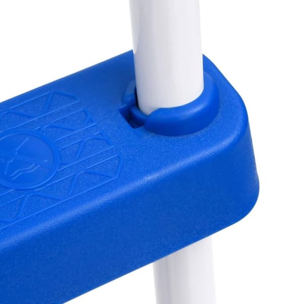 vidaXL poolstige 84 cm stål blå og hvid