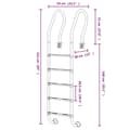 Miniatyrbilde 5 av 7: vidaXL Bassengstige 54x38x211 cm 304 rustfritt stål