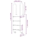 Miniatyrbilde 5 av 7: vidaXL Bassengstige 54x38x184,5 cm 304 rustfritt stål