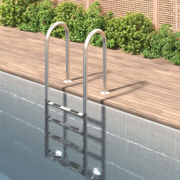 vidaXL poolstige 54x38x184,5 cm 304 rustfrit stål