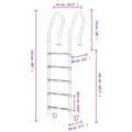 Pikkukuva 5 / 7: vidaXL Uima-allastikkaat 54x38x211 cm 304 ruostumaton teräs