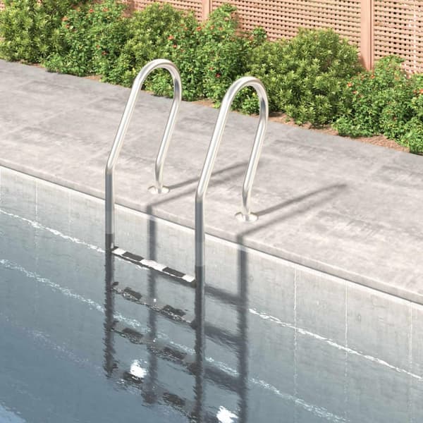 vidaXL poolstige 54x38x184,5 cm 304 rustfrit stål