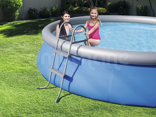 Bestway - poolstege - 2 steg - 84 cm - grå