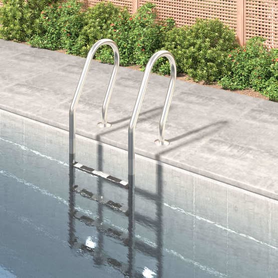 Poolstege 54X38X184,5 Cm 304 Rostfritt Stål-3